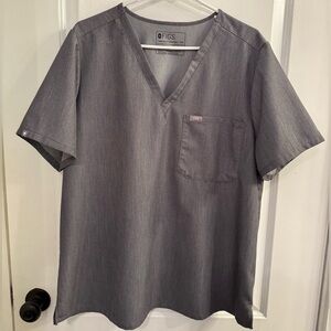 Figs Catarina One-Pocket Scrub Top Graphite XXL